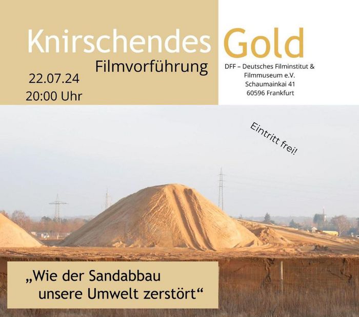 Filmvorführung zu Sand- und Kiesabbau in Hessen